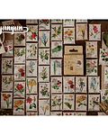 Caja Stickers Estampillas Flores - 45 pzas