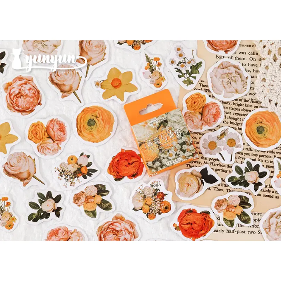 Caja Stickers Flores #1 1