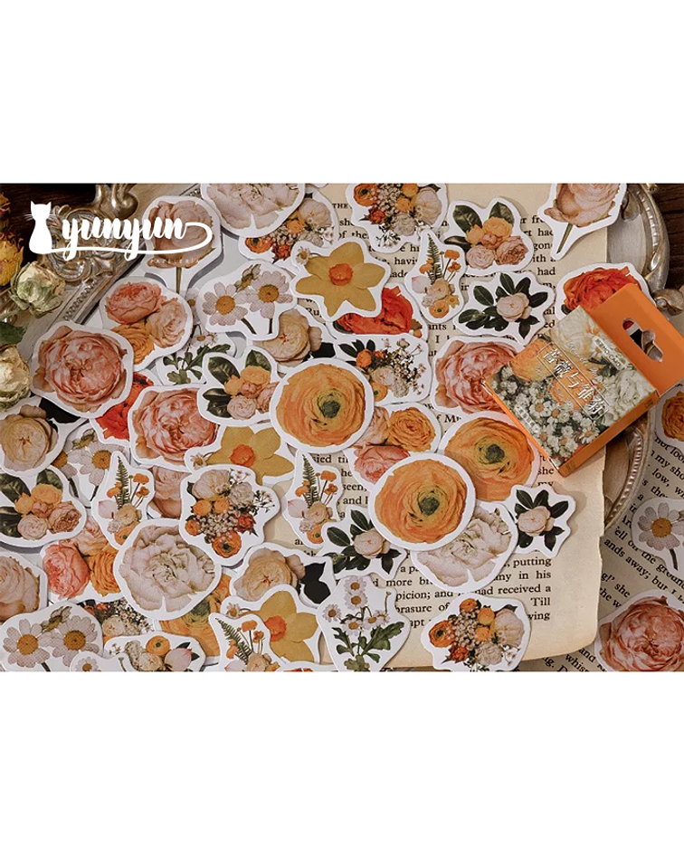 Caja Stickers Flores #1