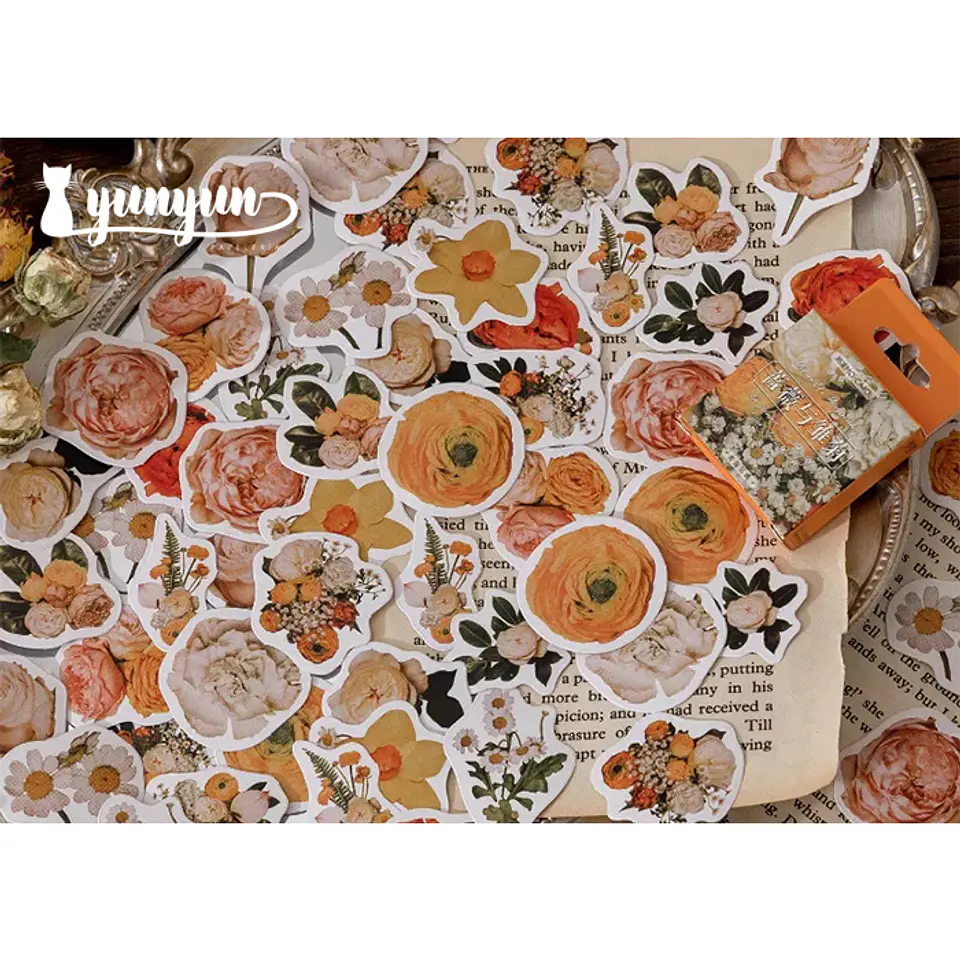 Caja Stickers Flores #1 2