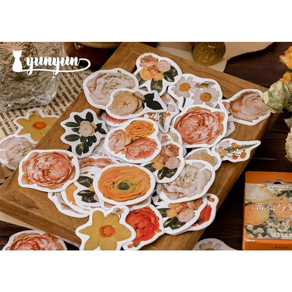 Caja Stickers Flores #1 3