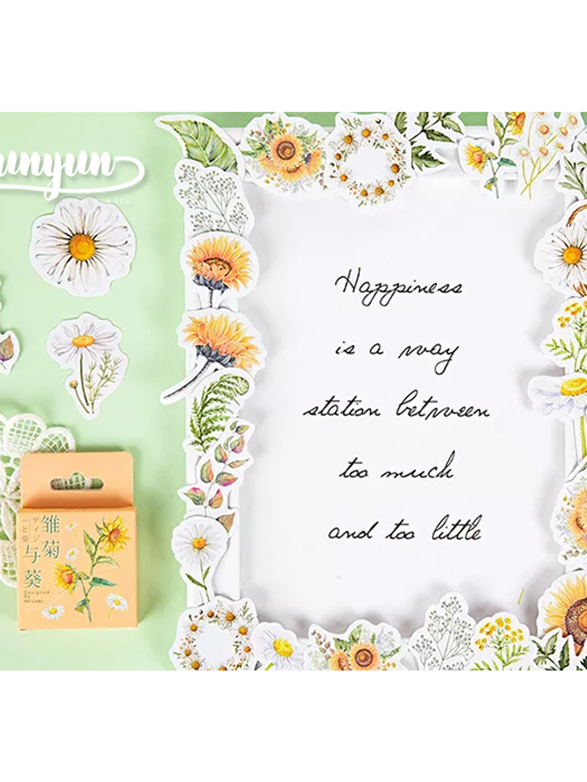 Caja Stickers Flores #2 - 45 pzas 2