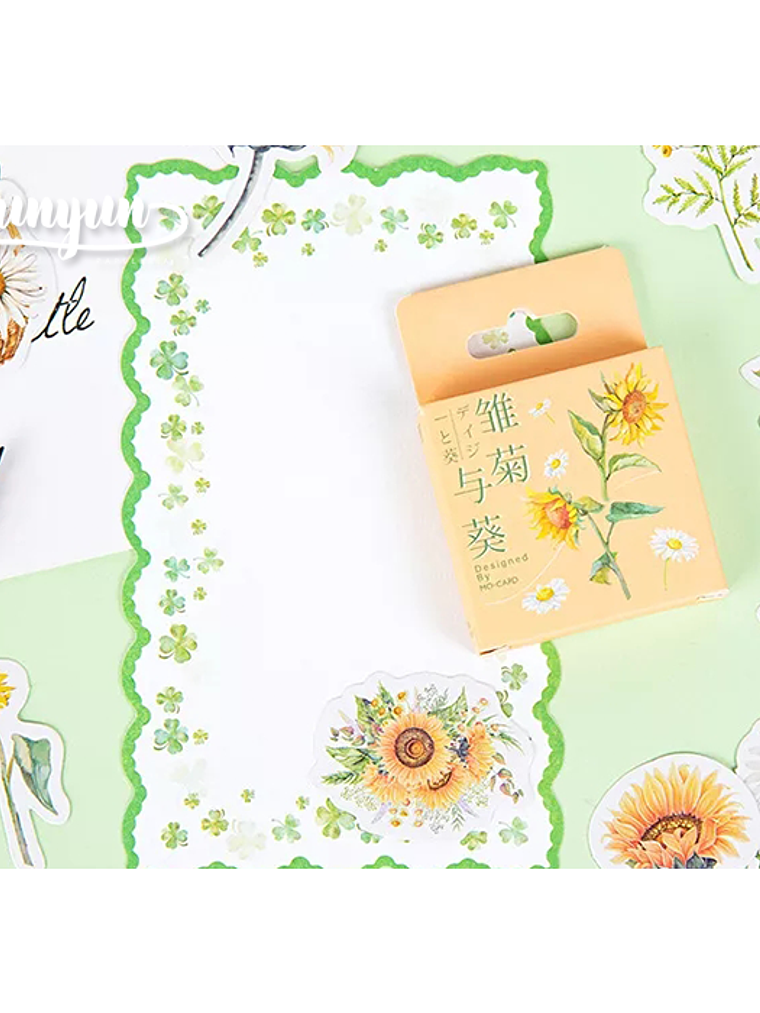 Caja Stickers Flores #2 - 45 pzas 3