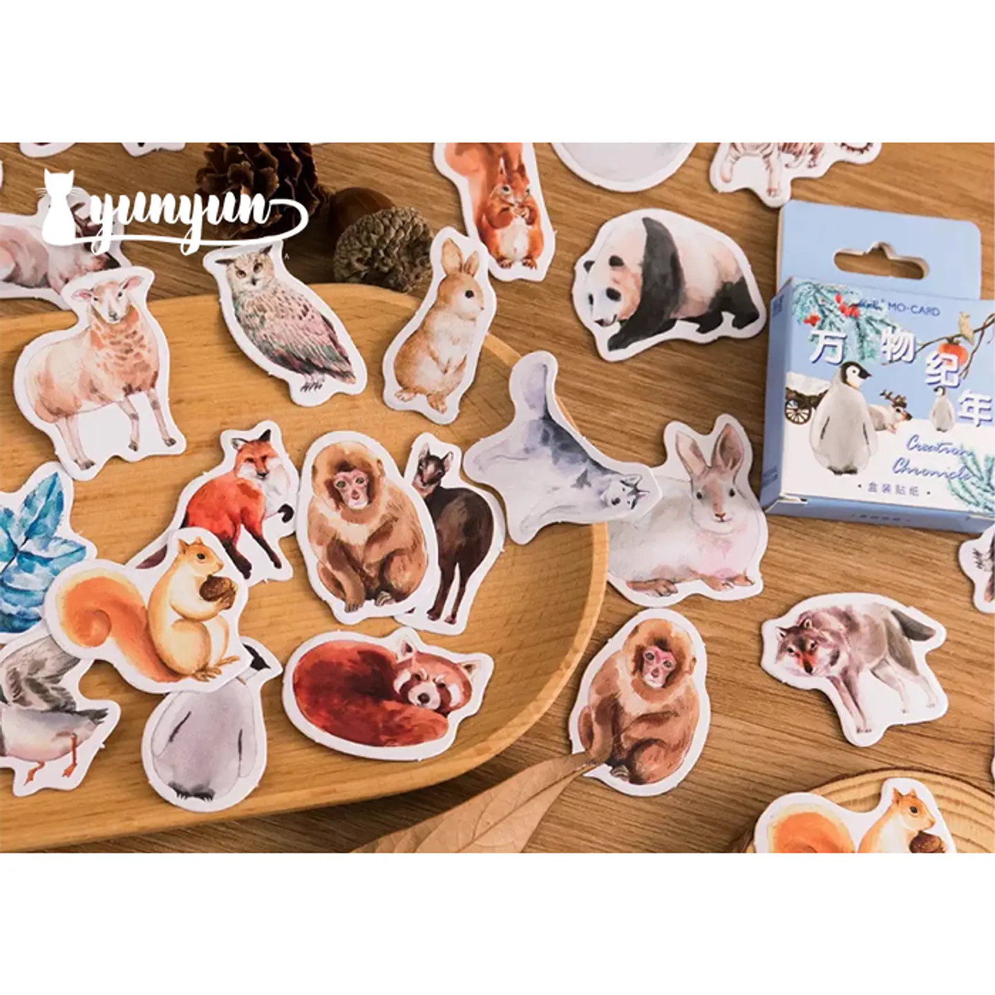 Caja Stickers Animales #34 - 45 pzas 1