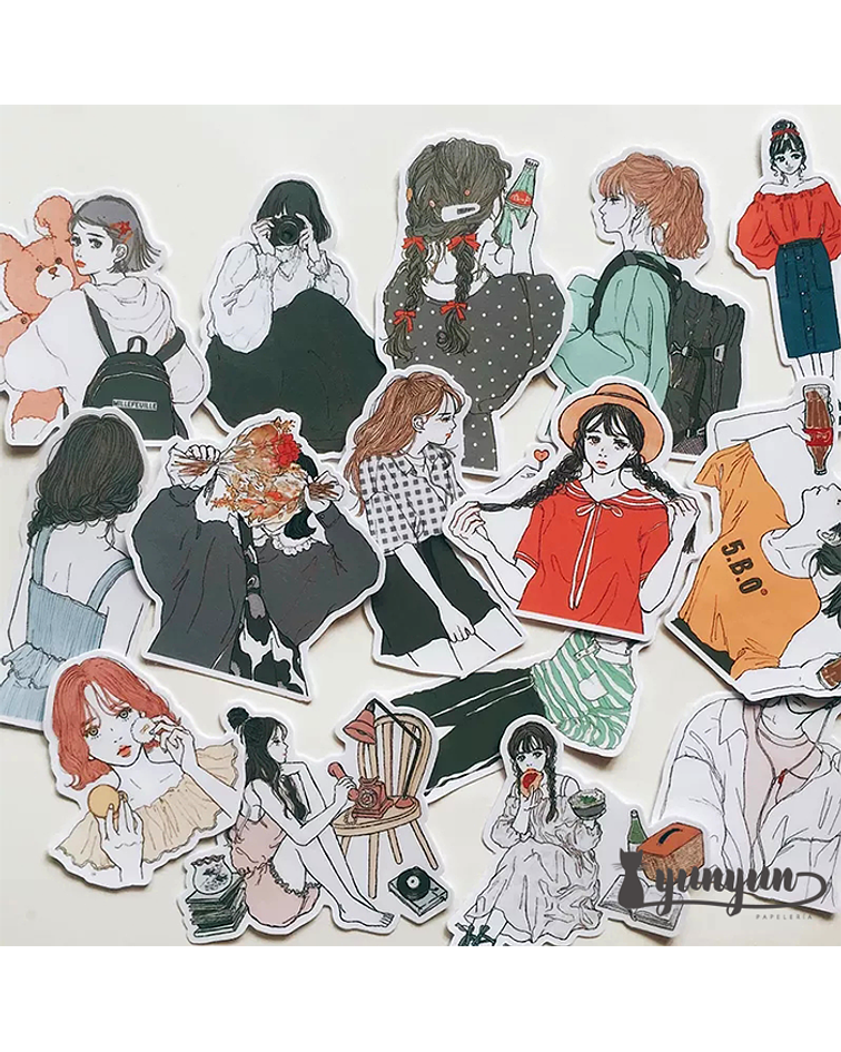 Stickers Girls VII - 15 pzas  