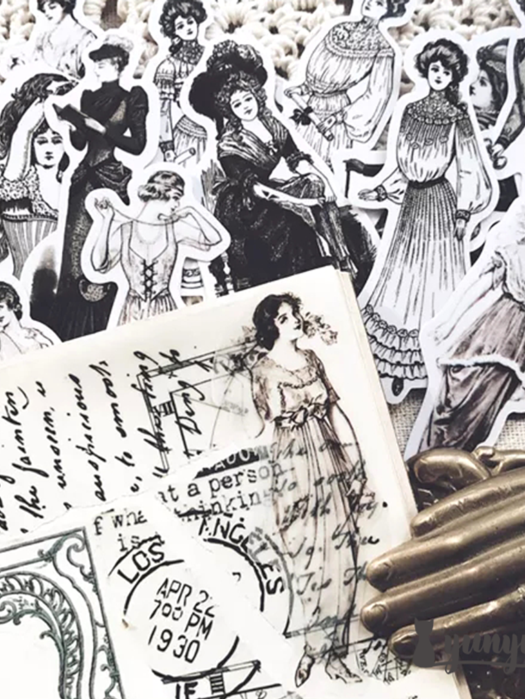 Stickers Mujeres Vintage III - 14 pzas  3