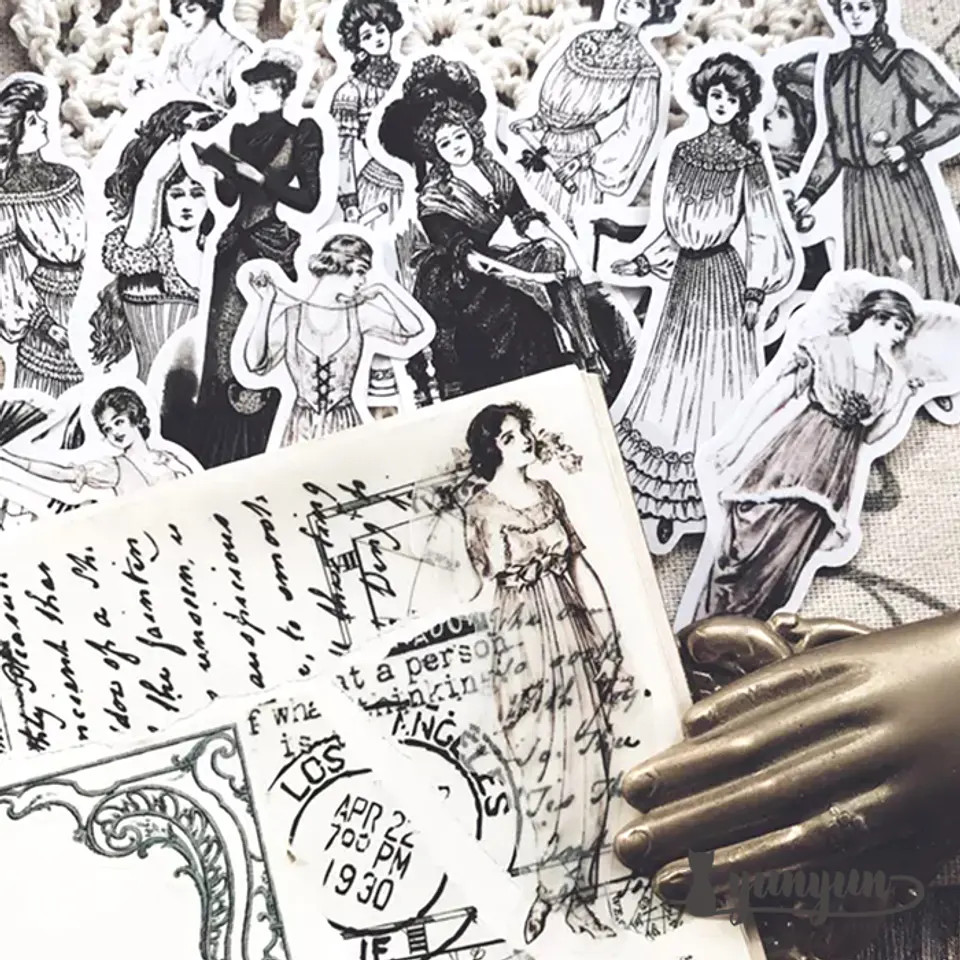 Stickers Mujeres Vintage III - 14 pzas  3