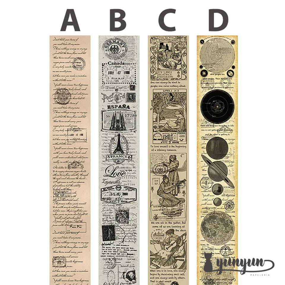 Washi Tapes Vintage II - 5 cm  10