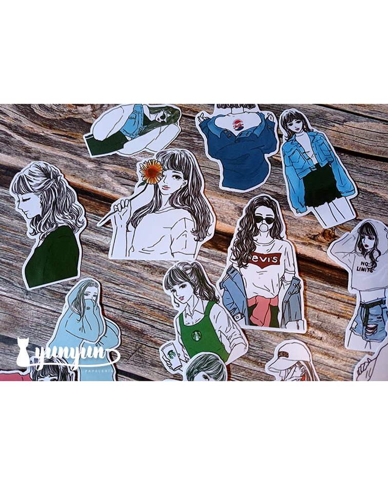 Stickers Girls VI - 19 pzas 