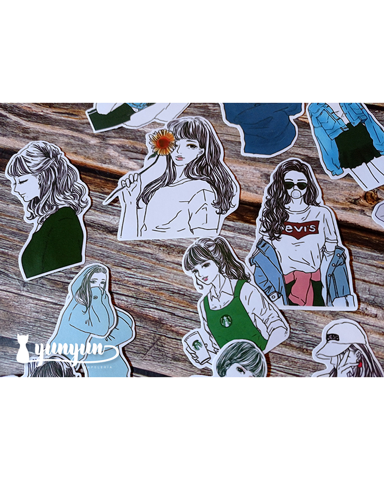 Stickers Girls VI - 19 pzas 