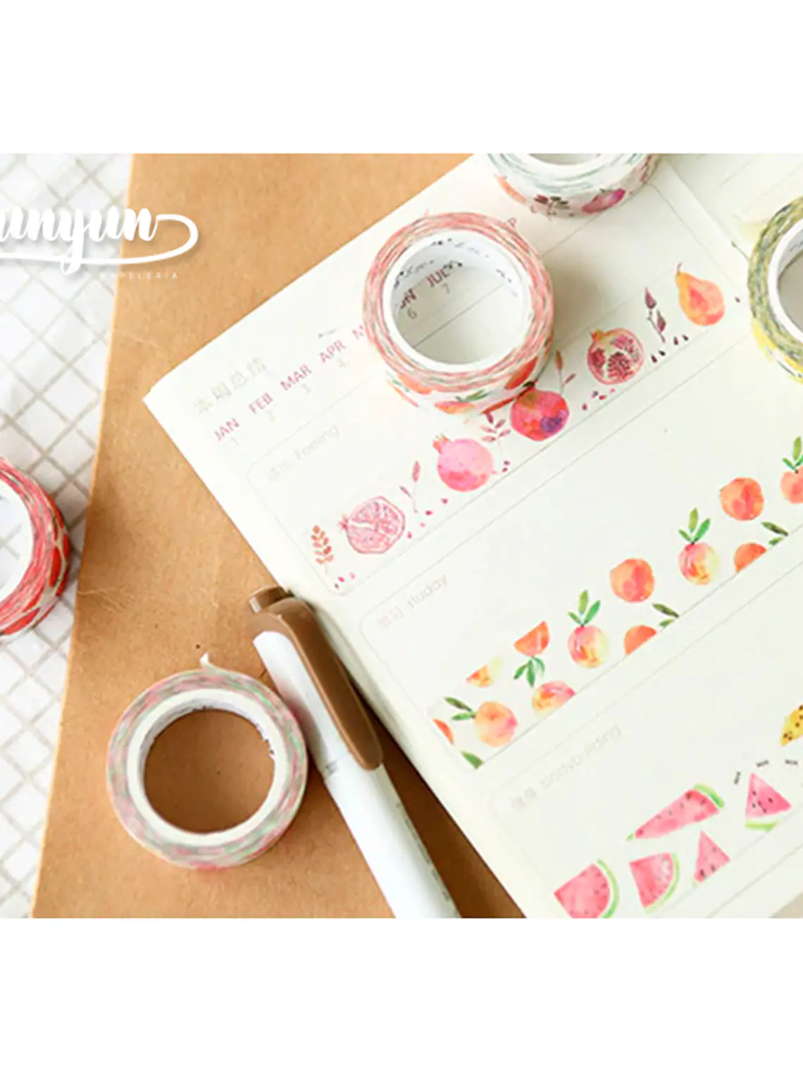 Washi Tapes Frutas - 1,5cm 3