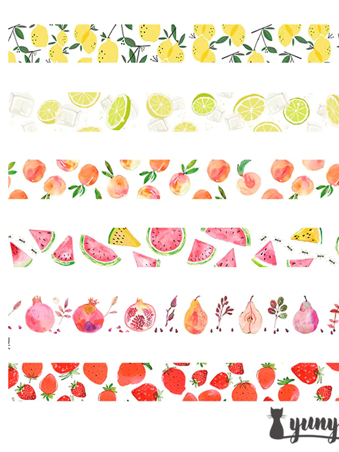 Washi Tapes Frutas - 1,5cm 7