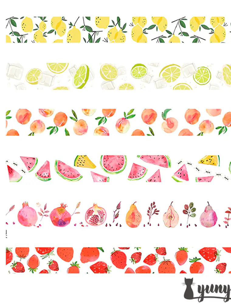 Washi Tapes Frutas - 1,5cm 7