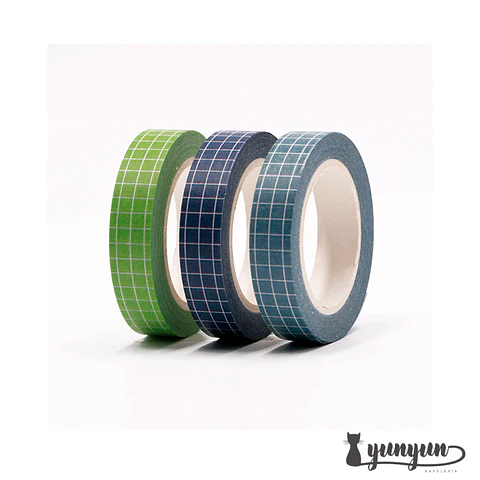 Set Washi Tapes Cuadrícula II - 3 pzas 