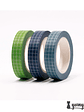 Set Washi Tapes Cuadrícula II - 3 pzas  - Miniatura 1
