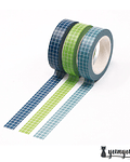 Set Washi Tapes Cuadrícula II - 3 pzas 