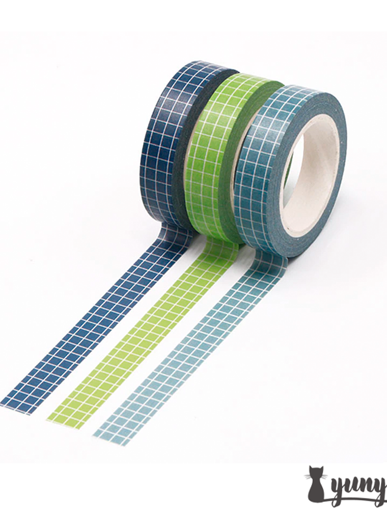 Set Washi Tapes Cuadrícula II - 3 pzas  2
