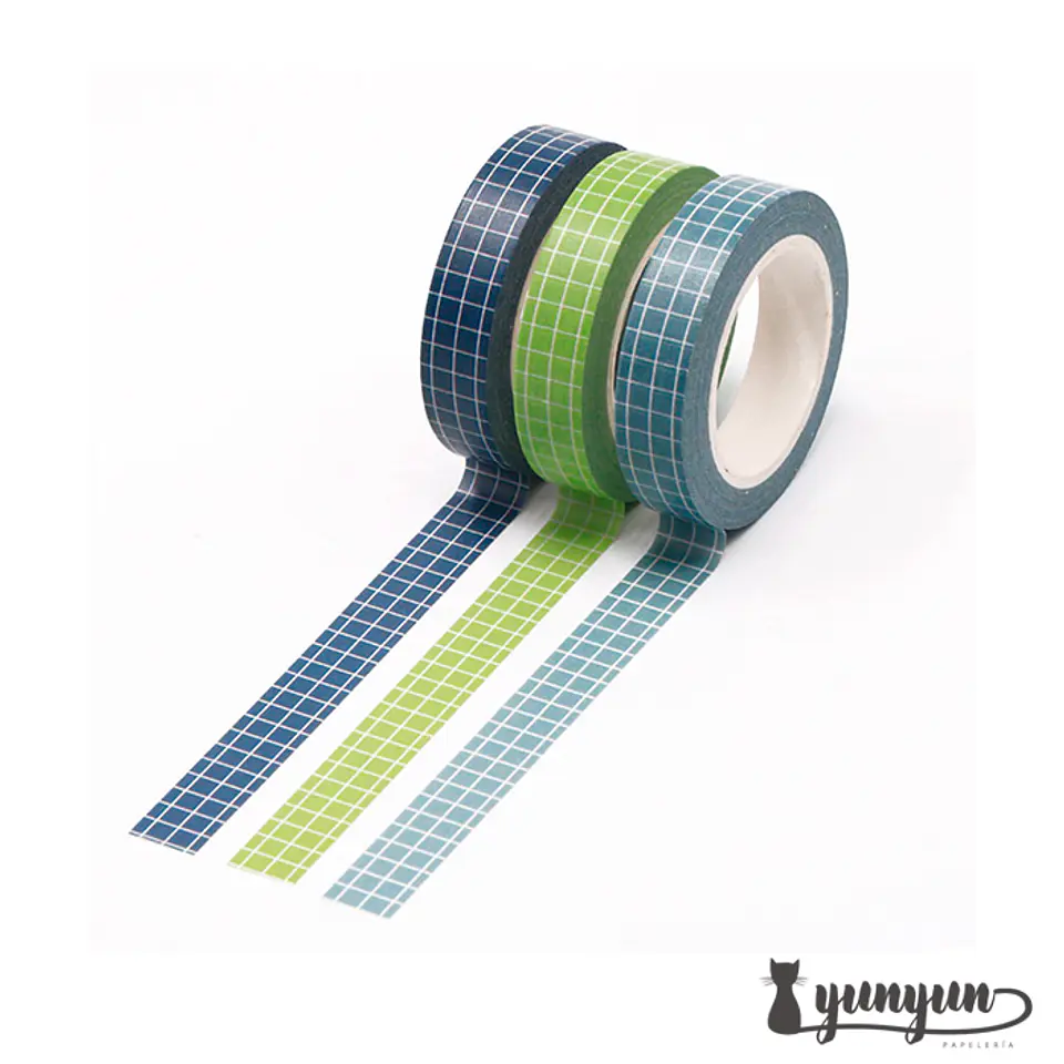 Set Washi Tapes Cuadrícula II - 3 pzas  2