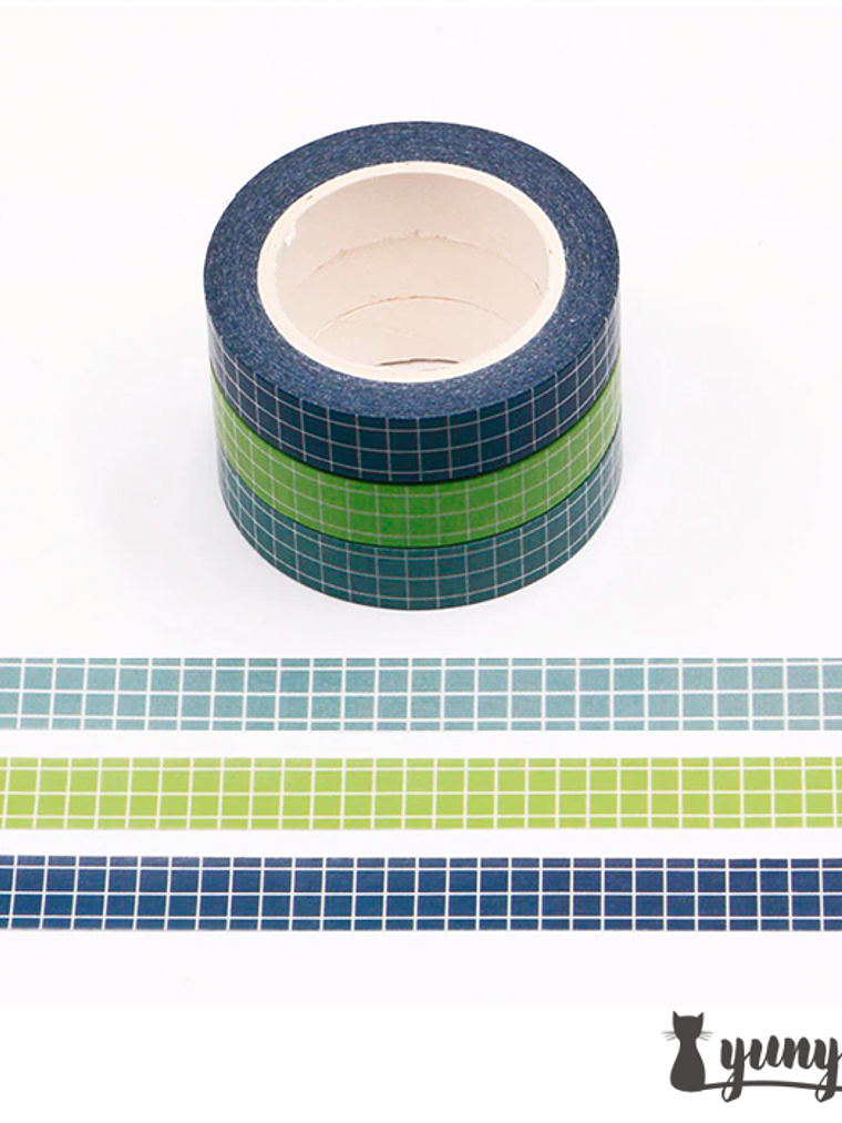 Set Washi Tapes Cuadrícula II - 3 pzas  3