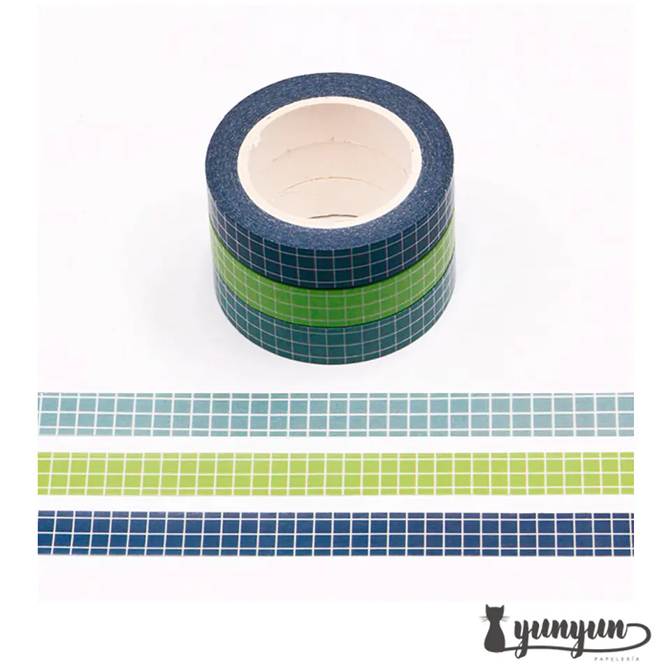 Set Washi Tapes Cuadrícula II - 3 pzas  3