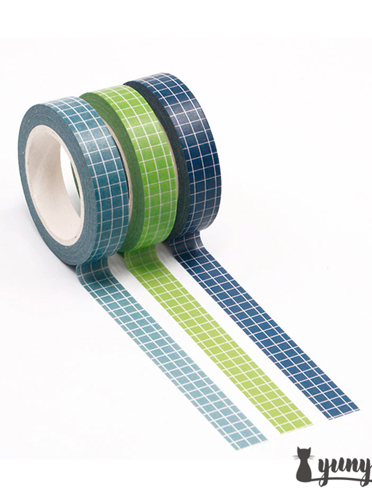 Set Washi Tapes Cuadrícula II - 3 pzas  4