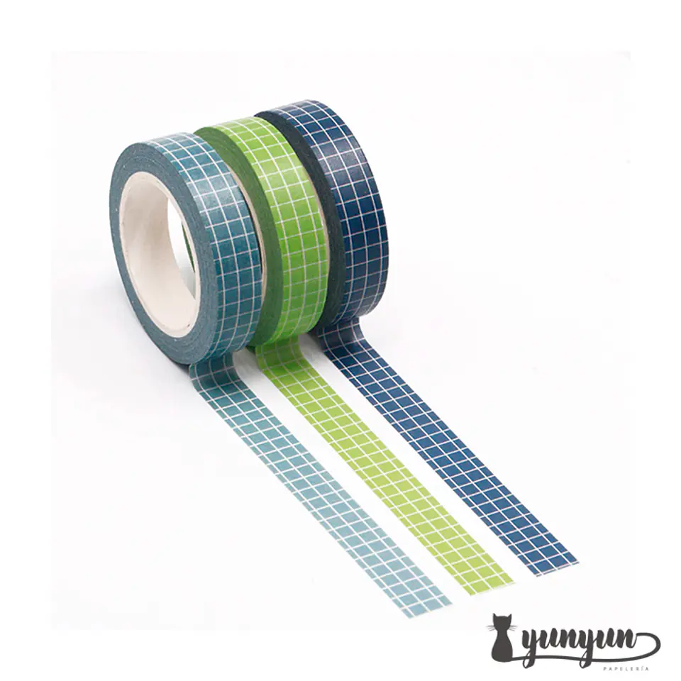 Set Washi Tapes Cuadrícula II - 3 pzas  4