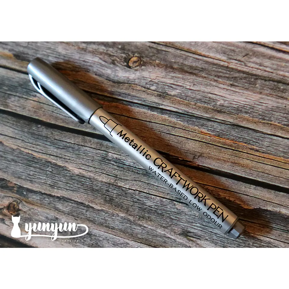 Plumón Metallic Craftwork (GuangNa) - Plateado 4