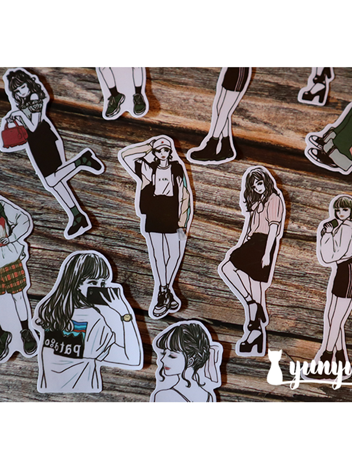 Stickers Fashion Girls  - 30 pzas  2