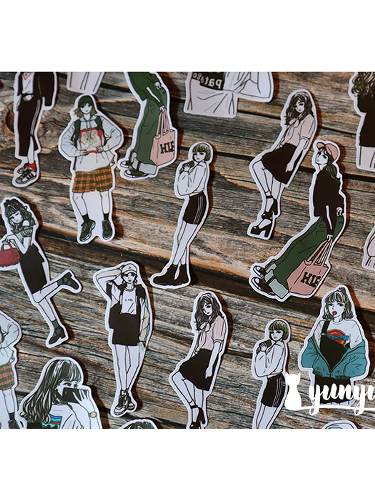 Stickers Fashion Girls  - 30 pzas  1