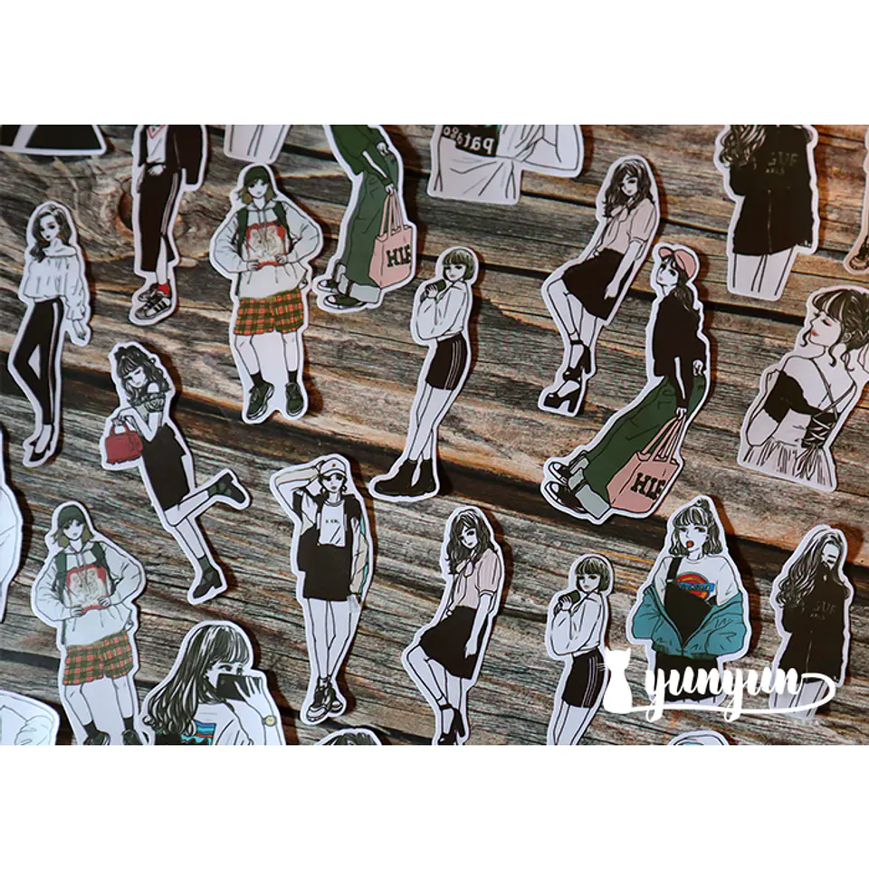 Stickers Fashion Girls  - 30 pzas  1