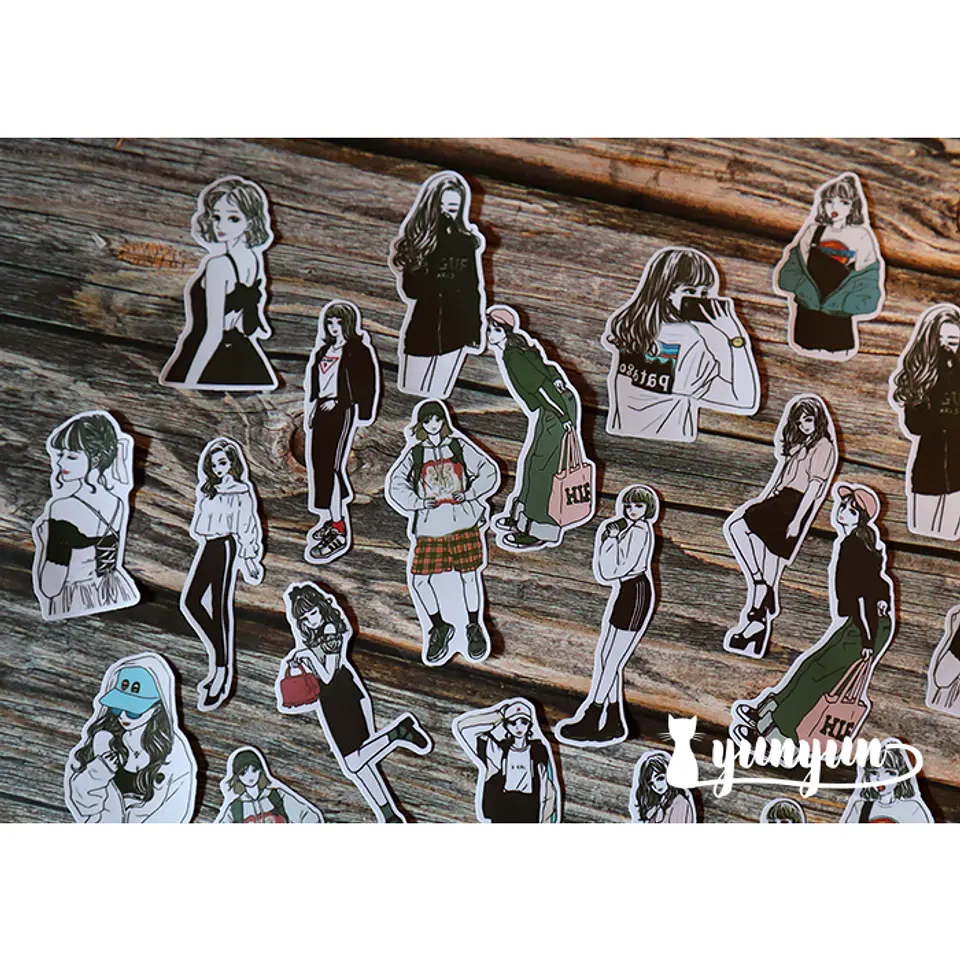 Stickers Fashion Girls  - 30 pzas  4