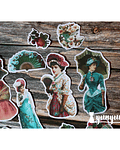 Stickers Victorian Ladies - 18 pzas