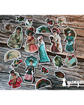 Stickers Victorian Ladies - 18 pzas