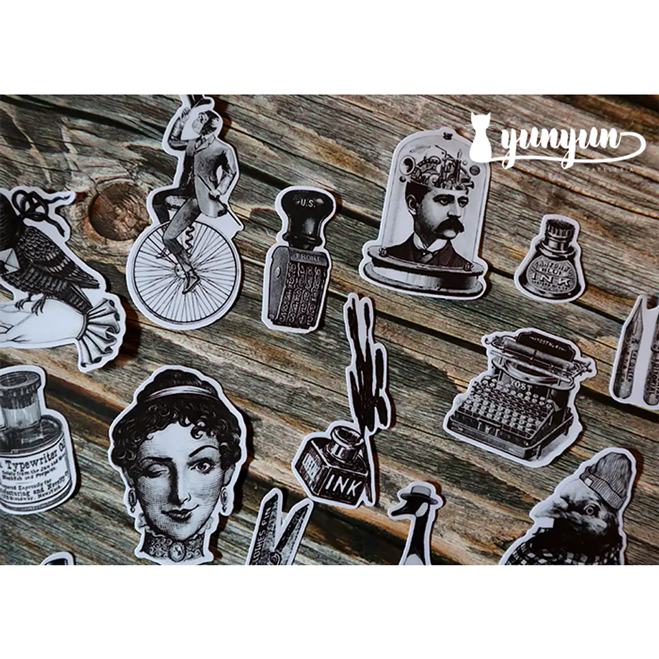 Stickers Vintage Times - 19 pzas 1