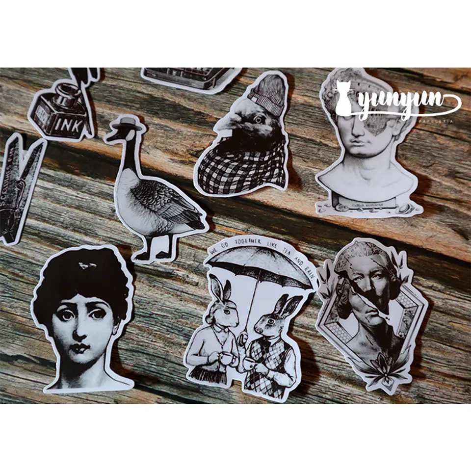 Stickers Vintage Times - 19 pzas 3
