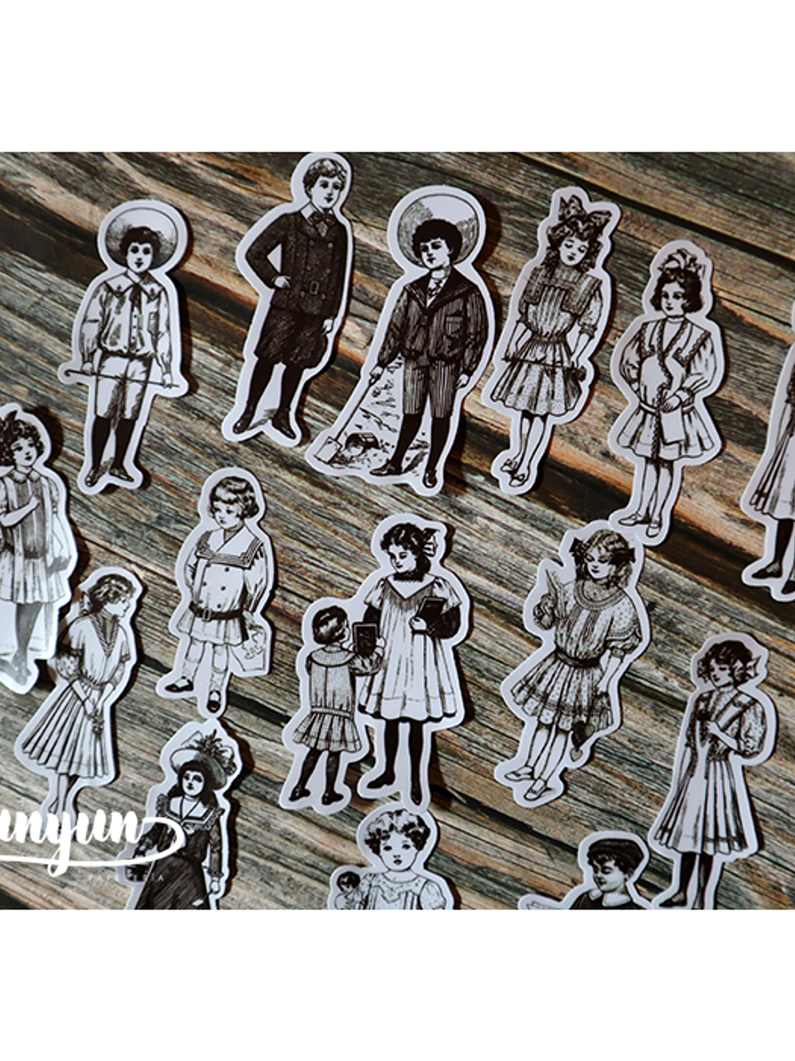 Stickers Vintage Children - 16 pzas 1