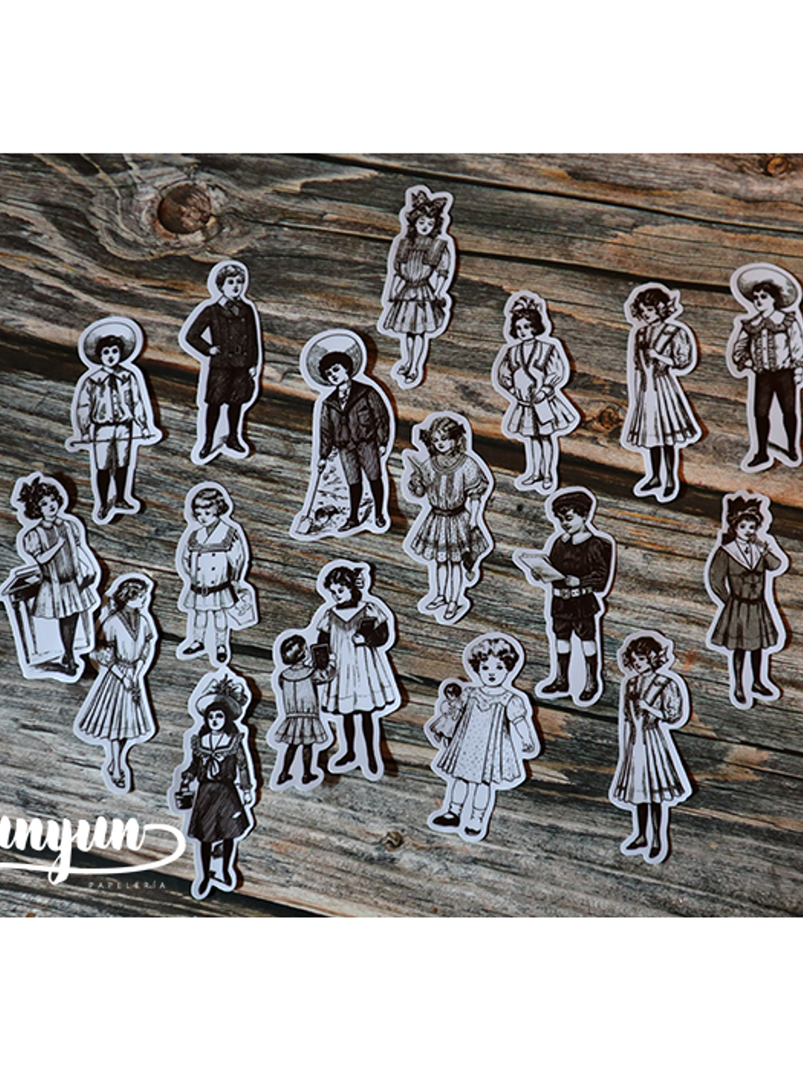 Stickers Vintage Children - 16 pzas 3