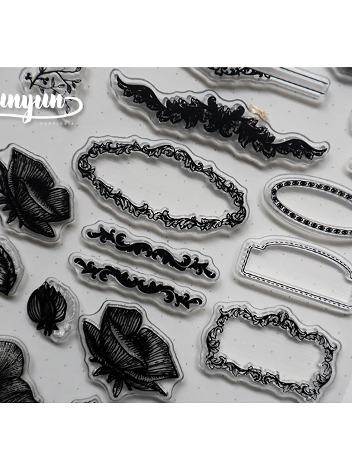 Sellos Bordes & Flores - 25 pzas 2