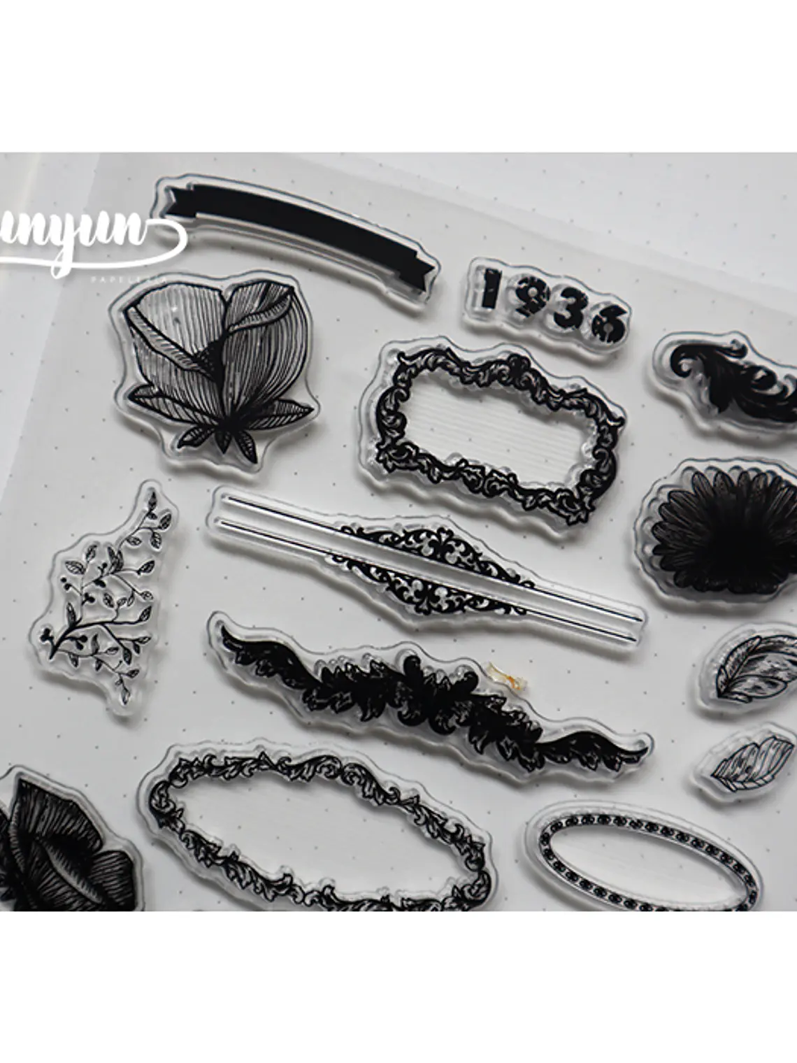 Sellos Bordes & Flores - 25 pzas 3