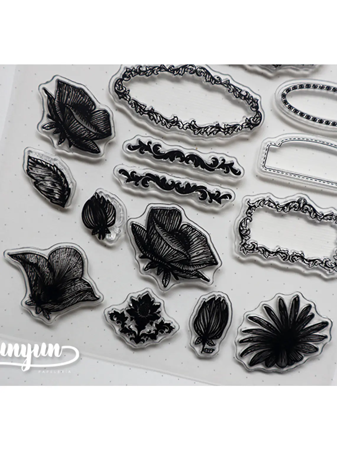 Sellos Bordes & Flores - 25 pzas 4