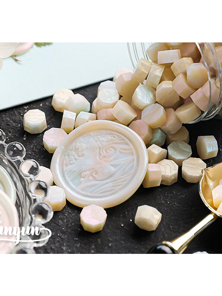 Frasco Cera Blanco Perlado - 180 pzas 2