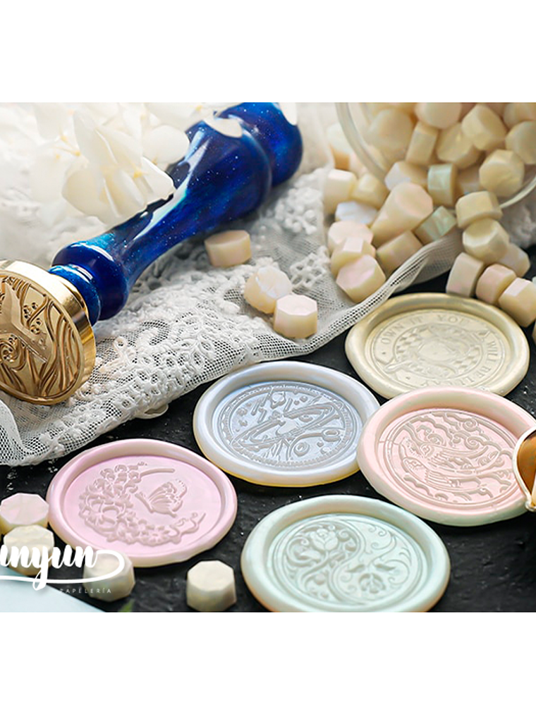 Frasco Cera Blanco Perlado - 180 pzas 6