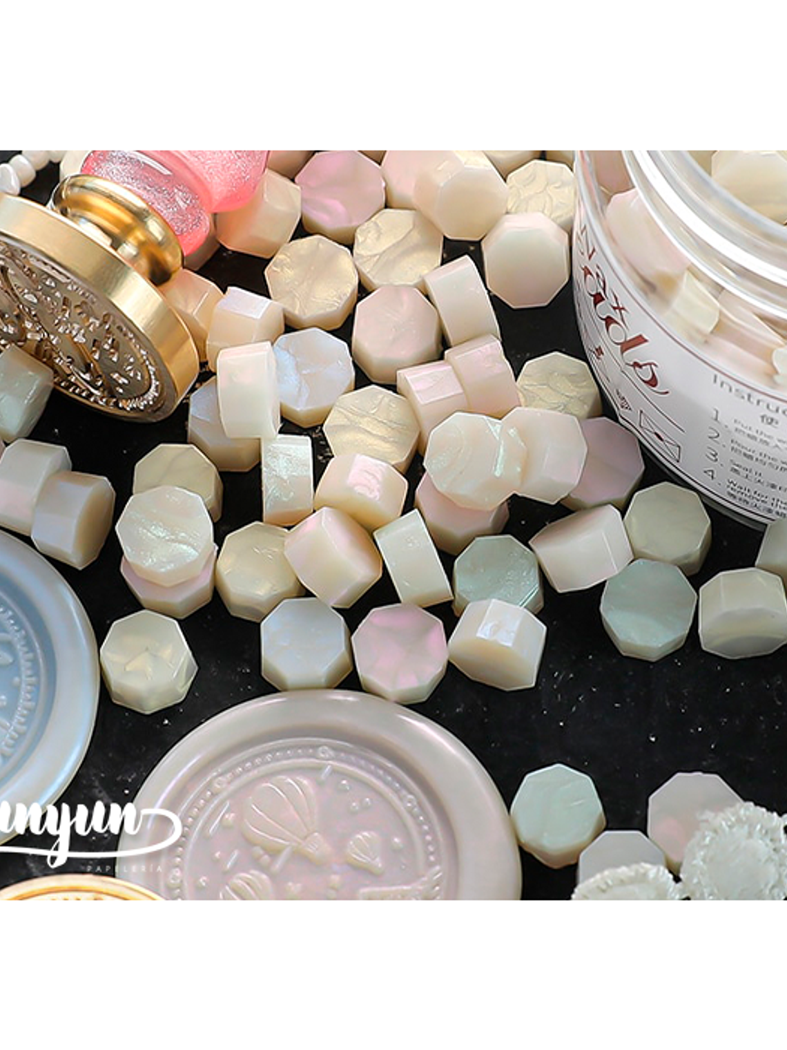 Frasco Cera Blanco Perlado - 180 pzas 5