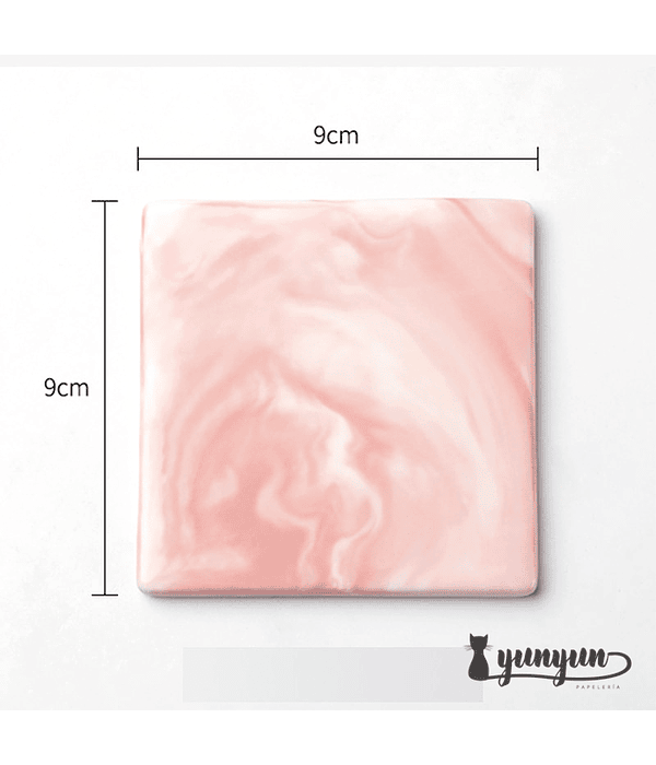 Base Mármol Rosada Cuadrada - Sellos de Lacre