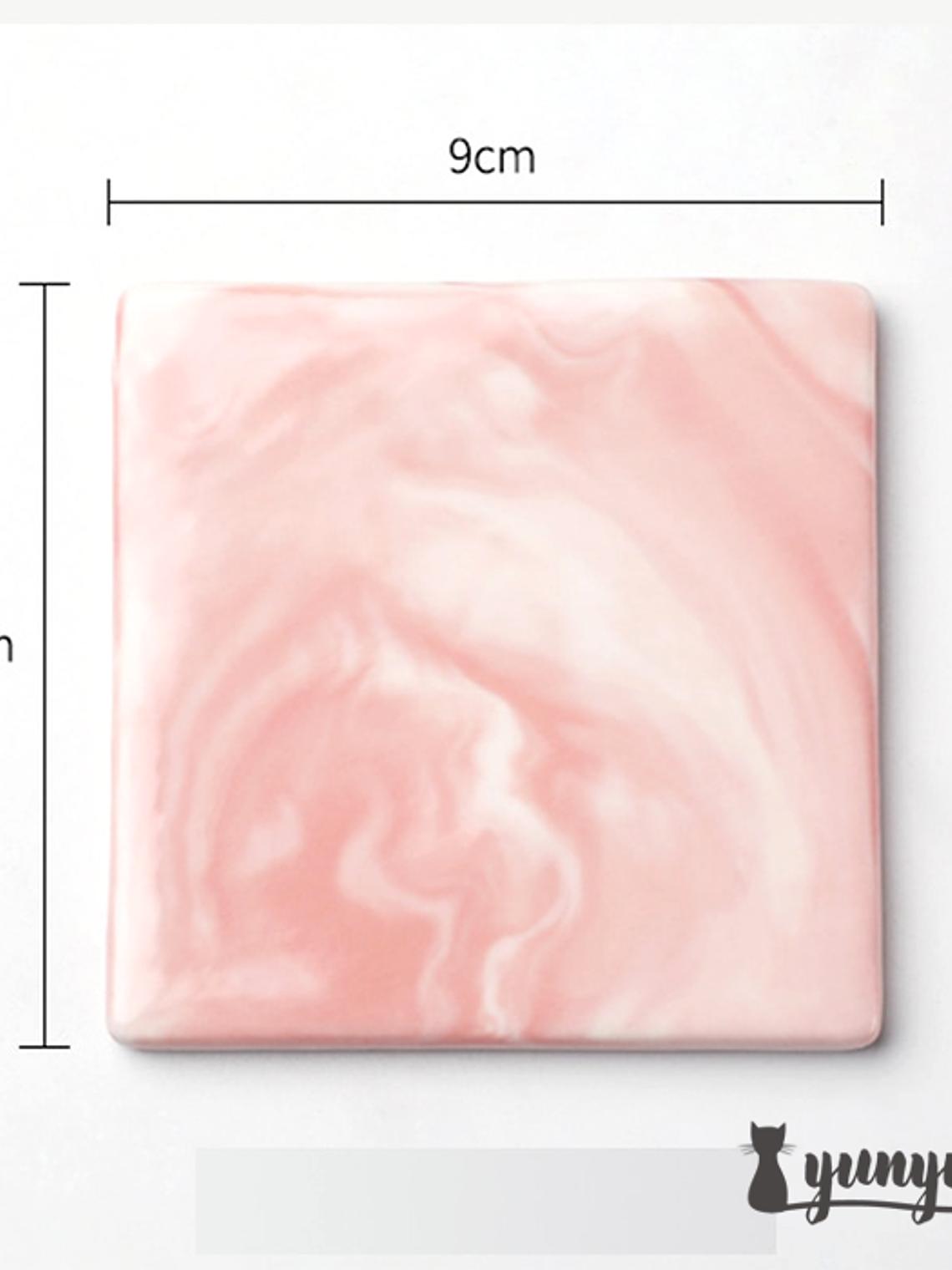 Base Mármol Rosada Cuadrada - Sellos de Lacre 1