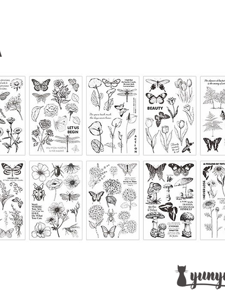 Sticker Book Black and White Diary - 30 pzas 12