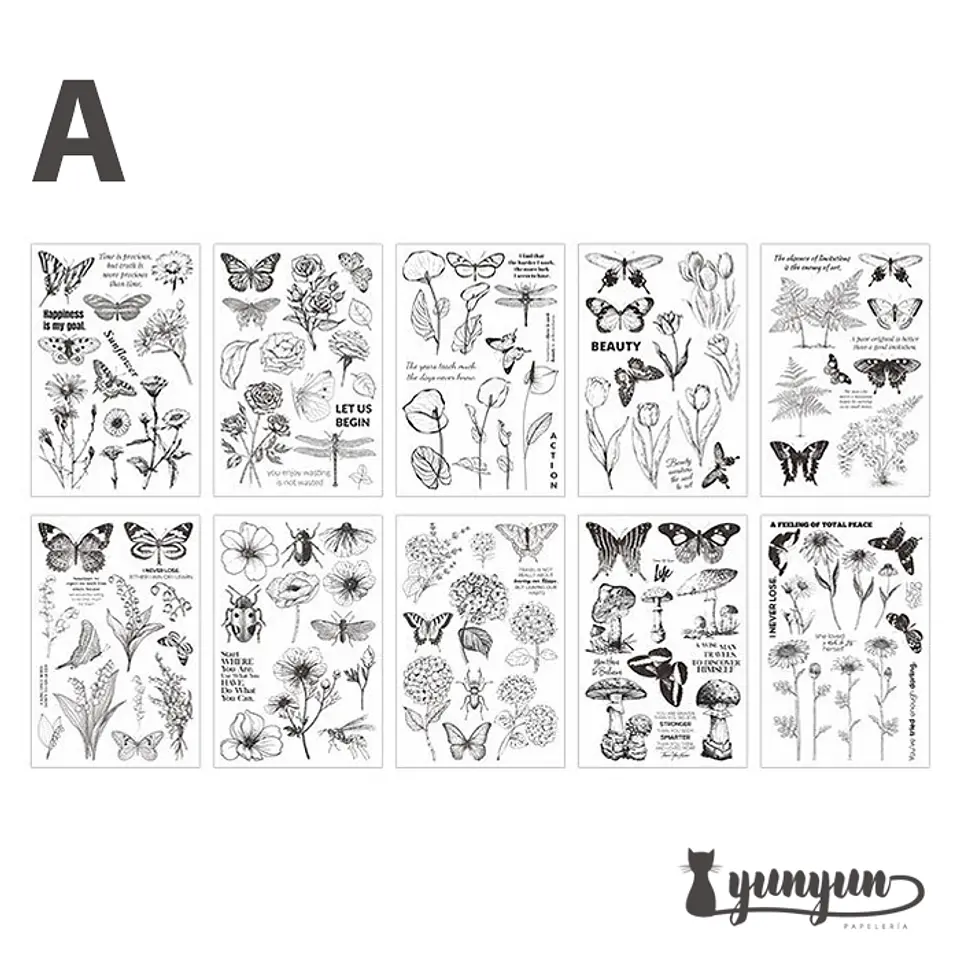Sticker Book Black and White Diary - 30 pzas 12