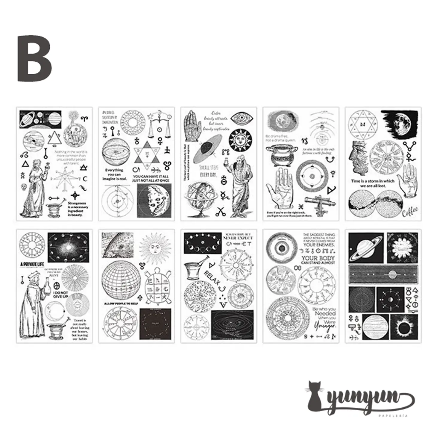 Sticker Book Black and White Diary - 30 pzas 13