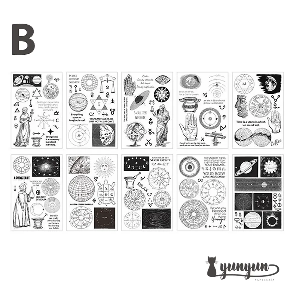 Sticker Book Black and White Diary - 30 pzas 13