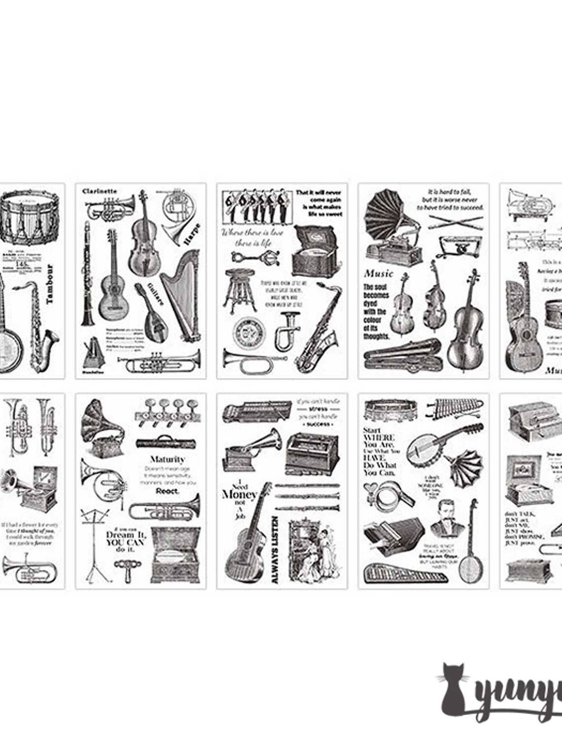 Sticker Book Black and White Diary - 30 pzas 14